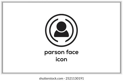 parson face icon design symbol sign simple icon on background