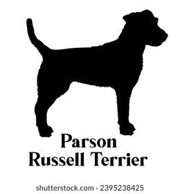 Parson Russell Terrier Dog silhouette dog breeds logo dog monogram logo dog face vector