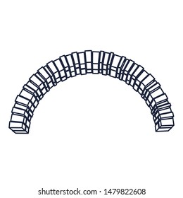 Part of the abstract castle defense wall. Stone arch