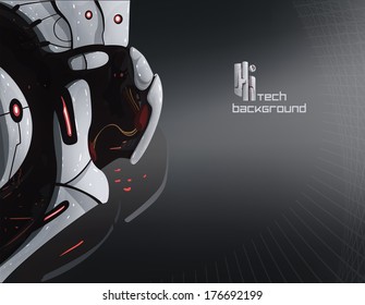 Part of the abstract device. Background. Vector illustration.