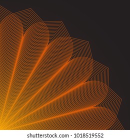 Part of abstract geometric flower