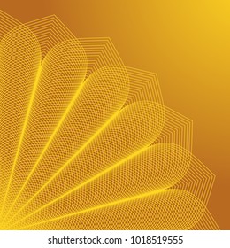 Part of abstract geometric flower