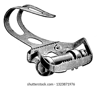 It is the part of the bicycle usually made up of metal on which the paddle frame is placed and fixed with the rod and the sprocket. The rider places his foot on it. Bicycle Accessories 1900.
