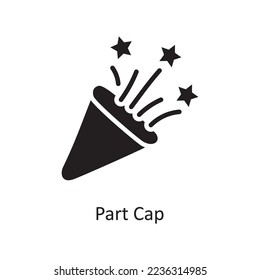 Part Cap vector Solid Icon Design illustration. Christmas Symbol on White background EPS 10 File