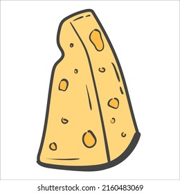 Parte del queso en doodle.