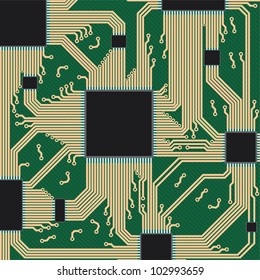 Part of circuit board of computer equipment.
