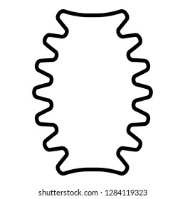 Part coil icon. Outline part coil vector icon for web design isolated on white background