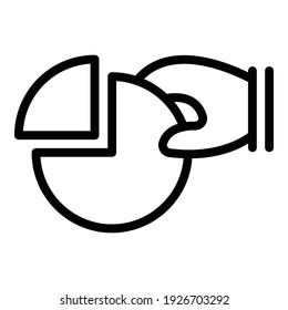 Part contribution icon. Outline part contribution vector icon for web design isolated on white background
