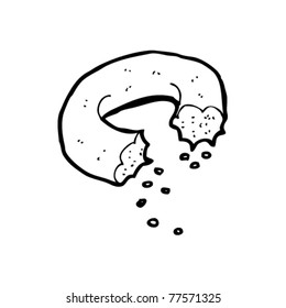 part eaten doughnut cartoon