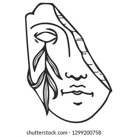 part of face
