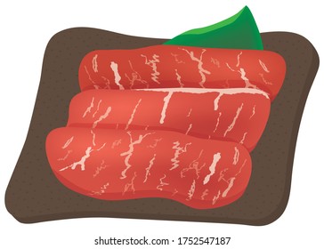 The part of grilled meat "Harami". Ventral meat of the diaphragm. It is a popular part of yakiniku.