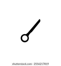 Part half of scissors. Vector illustration on white background.
