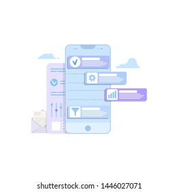 Part of the interior design for flat illustration can be used as a background