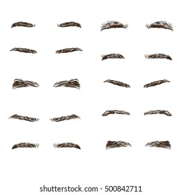 Part Of The Male Person S Eyebrows.. Vector Illustration.