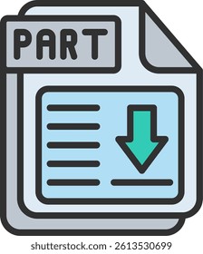 PART Outline Filled Style Icon