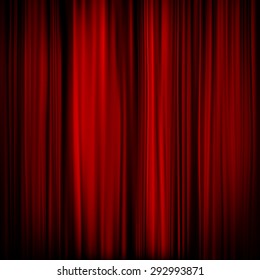 Part of a red curtain - dark. EPS 10 vector file included