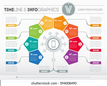 Part Of The Report With Logo And Icons Set. Vector Infographic Of Technology Or Education Process. Business Concept With 8 Options. Web Template Of A Pyramidal Chart, Diagram Or Presentation.