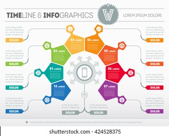 Part Of The Report With Logo And Icons Set. Vector Infographic Of Technology Or Education Process. Business Concept With 8 Options. Web Template Of A Pyramidal Chart, Diagram Or Presentation.