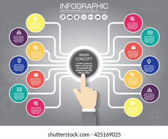 Part Of The Report With Logo And Icons Set. Business Concept With Five Options. Vector Infographic Of Technology Or Education Process. Web Template Of A Pyramidal Chart, Diagram Or Presentation.