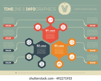 Part of the report with logo and icons set. Vector infographic of technology or education process. Business concept with three options. Web Template of a pyramidal chart, diagram or presentation.