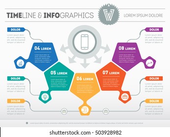 Part of the report with logo and icons set. Vector infographic of technology or education process. Business concept with five options. Web Template of a pyramidal chart, diagram or presentation.