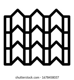 Part of the roof icon. Outline part of the roof vector icon for web design isolated on white background