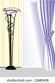 Part of room. Fragment. Vector