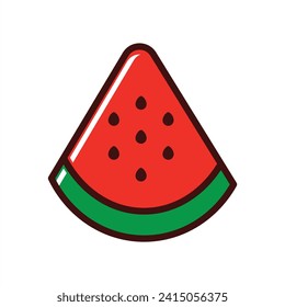 Part of slice from watermelon vector design illustration 