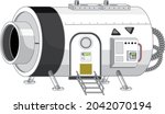 Part of space station isolated illustration