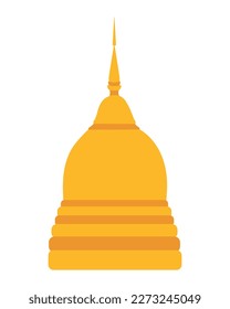 Part of temple icon. Buddhism. Religion. Building. Simple. Flat art. Vector illustration. Isolated object on a white background. 