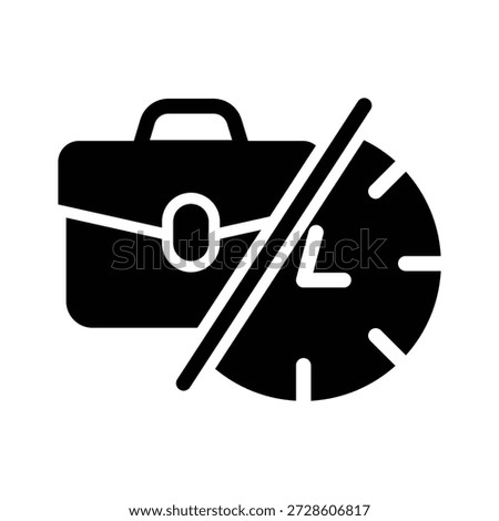 part time glyph icon illustration vector graphic. Simple element illustration vector graphic, suitable for app, websites, and presentations isolated on white background
