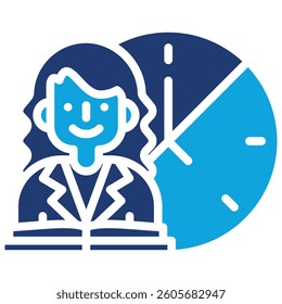 Part Time Icon Element For Design