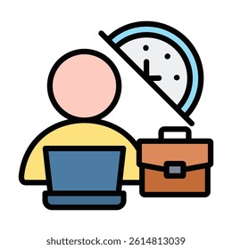 Part Time Icon Element For Design