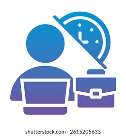 Part Time Icon Element For Design