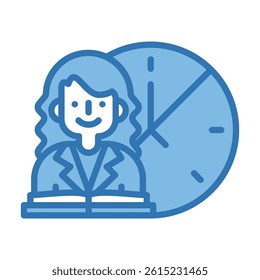 Part Time Icon Element For Design