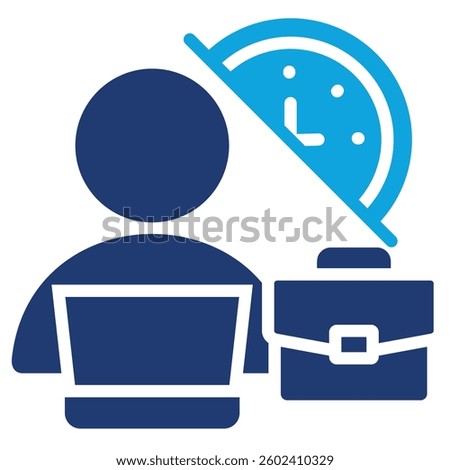 Part Time Icon Element For Design