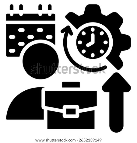 Part Time Icon Element For Design