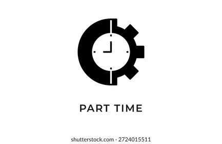 Part Time Icon Or Logo Isolated Vector Illustration