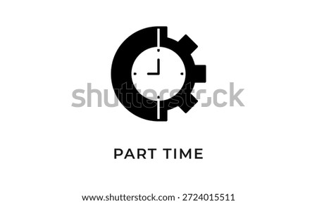 Part Time Icon Or Logo Isolated Vector Illustration