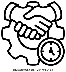 Icon-Element des Teilzeitauftrags für den Entwurf