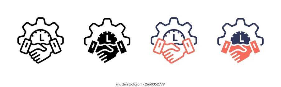 Elemento De Icono De Trabajo A Tiempo Parcial Para Diseño Y Vector