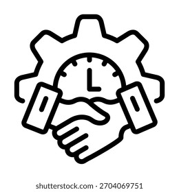 Elemento De Icono De Trabajo A Tiempo Parcial Para Diseño Y Vector