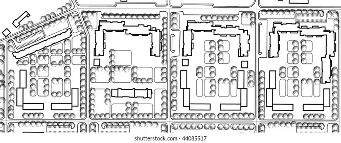  Part of urban plan of a city