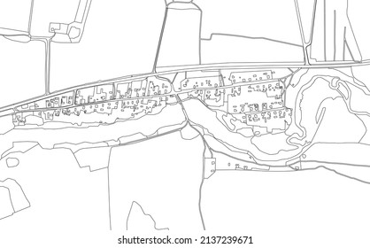 Part of urban plan of a town and river. Vector abstract topographic map for your design.