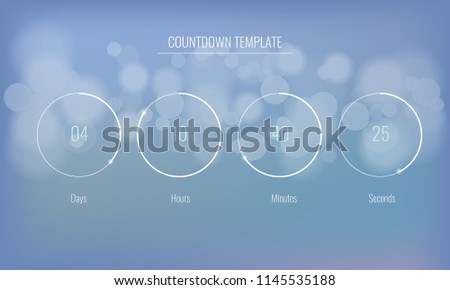 part user interface clock countdown template stock vector royalty