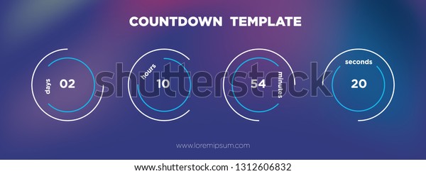 Part User Interface Clock Countdown Template Stock Vector (Royalty Free ...