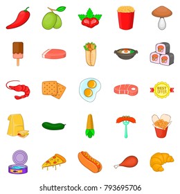 Partake icons set. Cartoon set of 25 partake vector icons for web isolated on white background