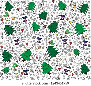 Part-colored pattern  for christmas time. Vector illustration.