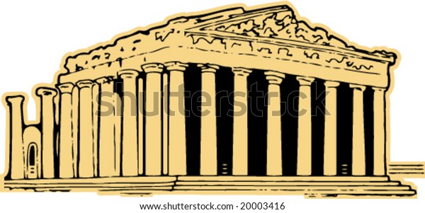 Parthenon Greece Vector Clipart Stock Vector (Royalty Free) 20003416