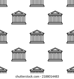 parthenon icon pattern. Seamless parthenon pattern on white background.